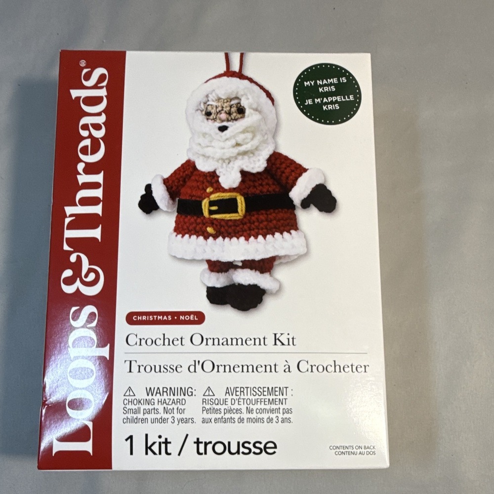 Loops & Threads Christmas Crochet Ornament Kit Kris Santa MPN 786864